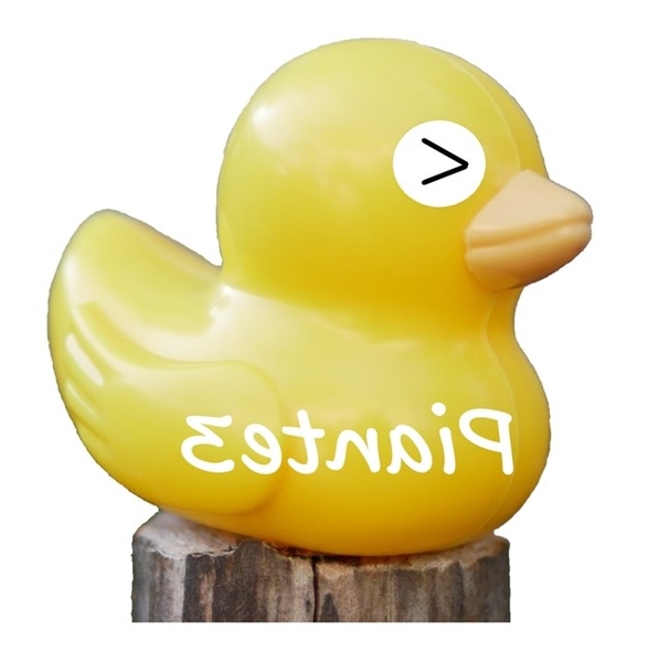 ブログアイコンのウインクしているヒヨコの玩具