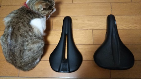 ボントレガーサドルの幅の比較