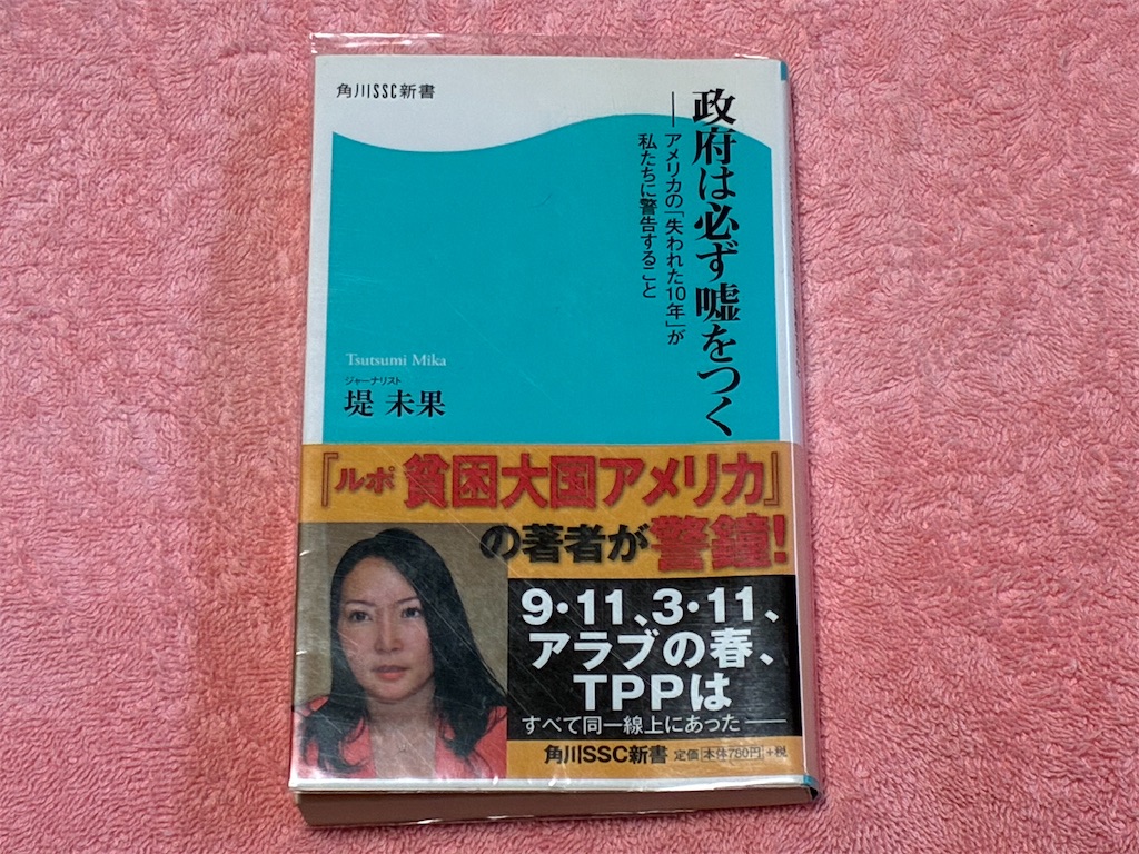 堤未果　政府は必ず嘘をつく　表紙　政治　初心者　引用パターン　引用