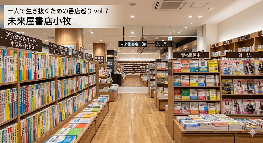 未来屋書店　小牧店　イオン小牧　愛知県小牧市　本屋さん　書店　一人で生き抜く　学習参考書