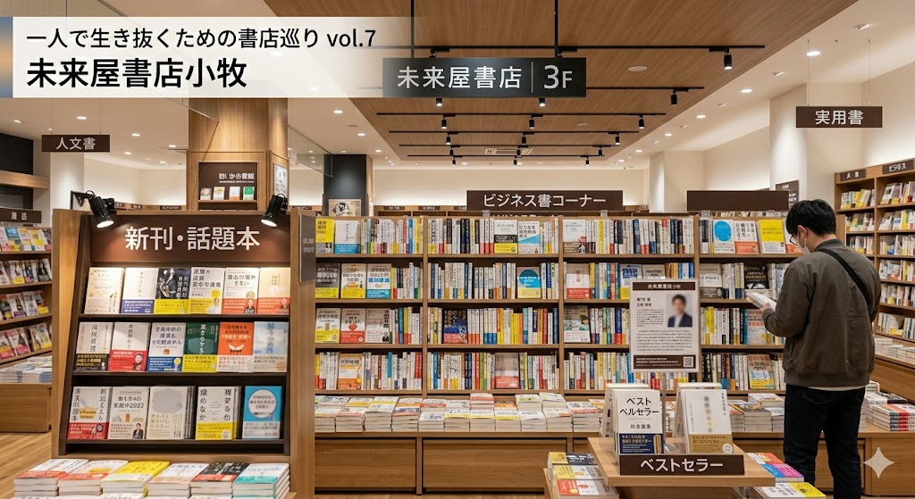 未来屋書店　小牧店　イオン小牧　愛知県小牧市　資格　週刊　雑誌　コーナー　一人で生き抜く　書店　本屋さん　書評記事　書評ブログ