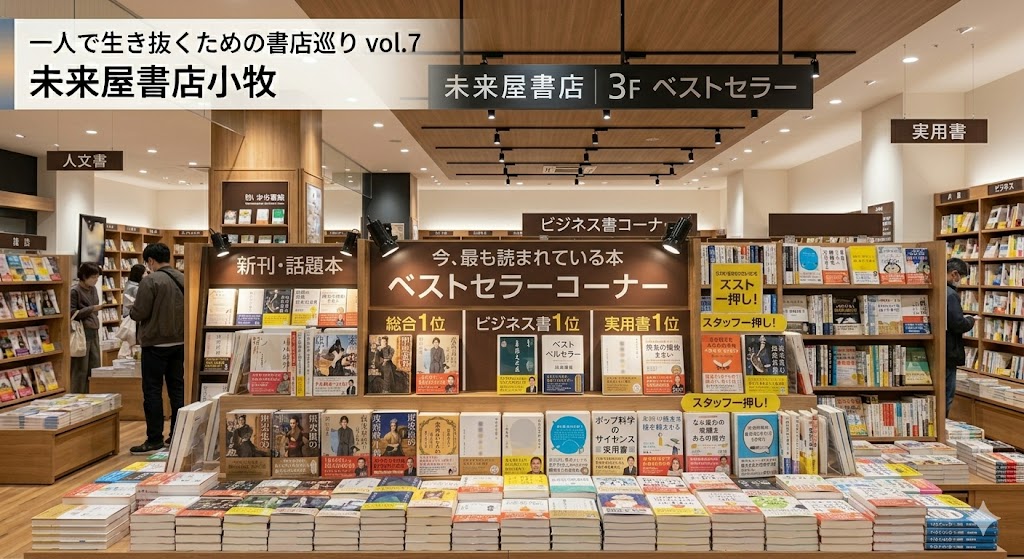 未来屋書店　小牧店　イオン小牧　愛知県小牧市　ベストセラー　本屋さん　書店　一人で生き抜く