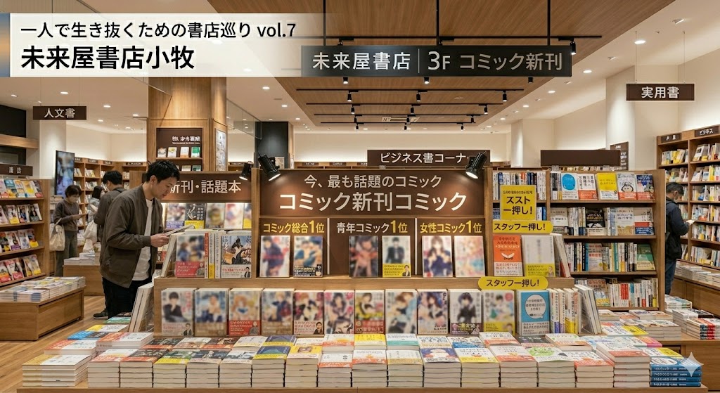 未来屋書店　小牧店　イオン小牧　愛知県小牧市　コミック　新刊　一人で生き抜く　書評ブログ　書評記事　本屋さん　書店