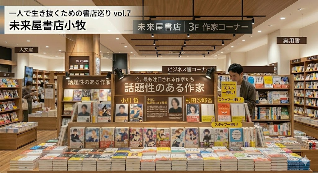 未来屋書店　小牧店　イオン小牧　作家　話題性　一人で生き抜く　書店　本屋さん　書評記事　書評ブログ