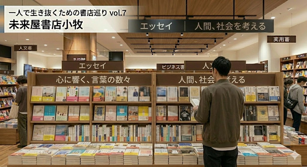 未来屋書店　小牧店　イオン小牧　エッセイ　人文書　コーナー　本屋さん　書店　書評ブログ　書評記事