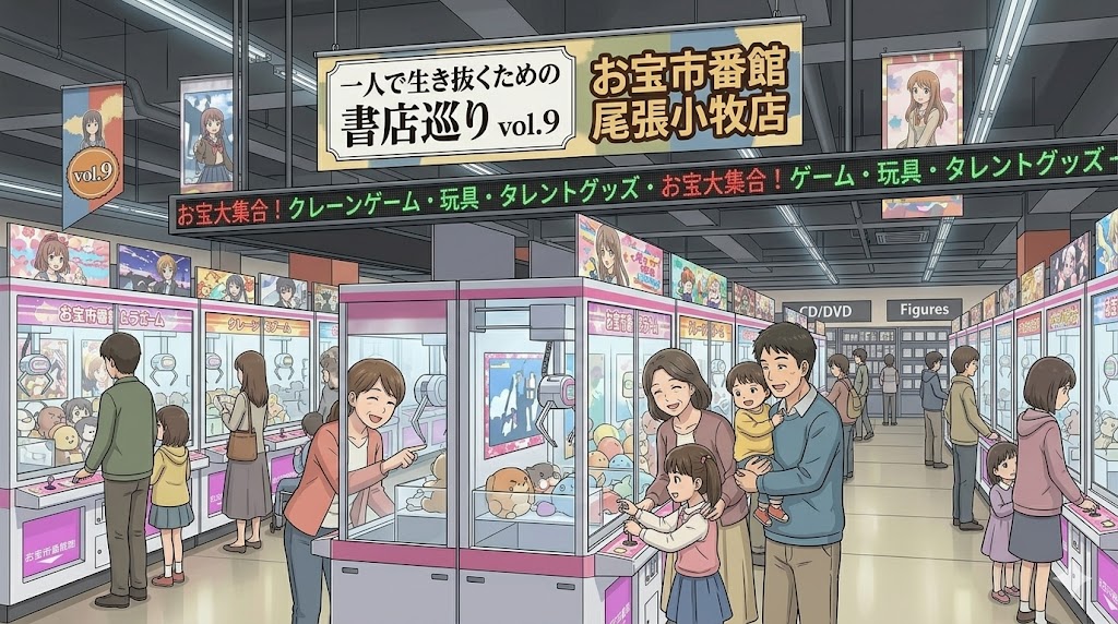 お宝市番館尾張小牧店　お宝市番館　尾張小牧店　愛知県小牧市　愛知県　小牧市　クレーンゲーム　書店巡り　書評ブログ　書評記事　一人で生き抜く　Gemini