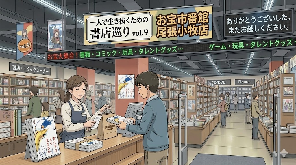 お宝市番館尾張小牧店　お宝市番館　尾張小牧店　愛知県小牧市　愛知県　小牧市　一人で生き抜く　書評記事　書評ブログ　漫画君たちはどう生きるか　羽賀翔一　吉野源三郎　Gemini　漫画