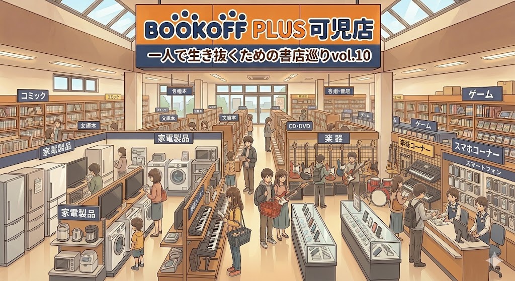 BOOKOFFPLUS可児店　BOOKOFF　可児店　家電製品　楽器　スマホ　一人で生き抜く　書評記事　書店巡り　書評ブログ