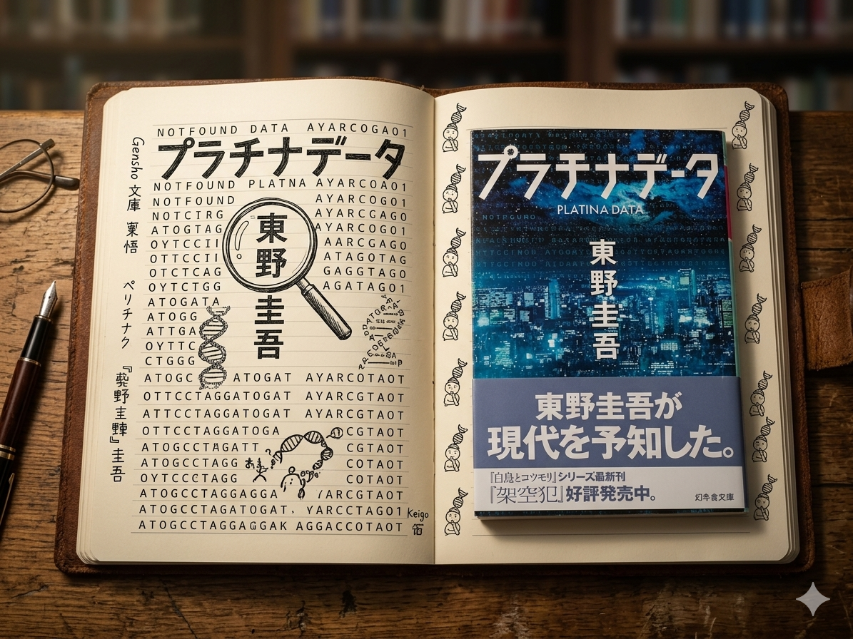 プラチナデータ 東野圭吾 文学 データ DNA SF小説 小説 マイナンバー 管理社会 監視社会 プラチナ 映画化 二宮和也 嵐 SF ICチップ