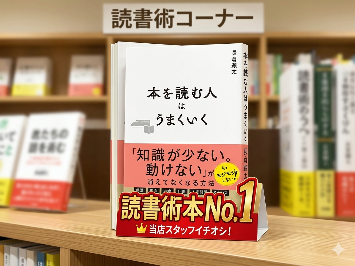 長倉顕太　本を読む人はうまくいく　読書術　表紙　1冊　労力　一人で生き抜く　AI　Gemini