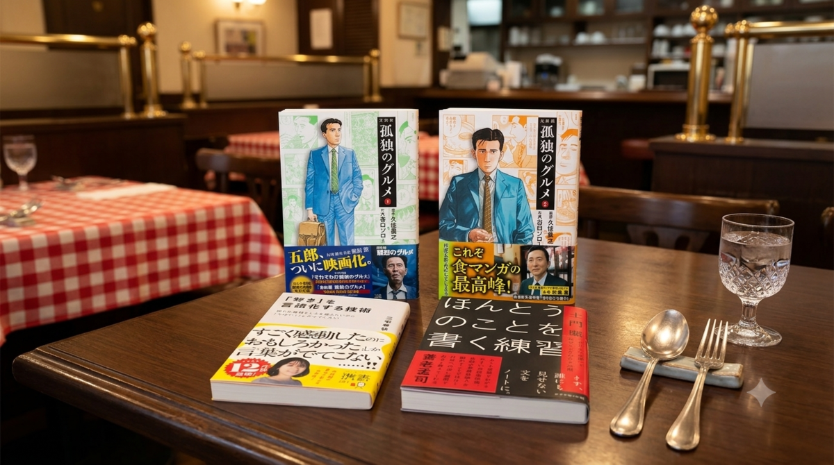 文庫版　孤独のグルメ　漫画　谷口ジロー　久住昌之　三宅香帆　好きを言語化する技術　文章術　土門蘭　ほんとうのことを書く練習　表紙