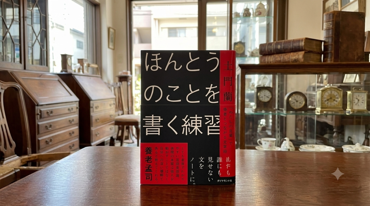 土門蘭　ほんとうのことを書く練習　文章術　表紙　理由　問い続ける　自分自身　一人で生き抜く　Gemini　AI
