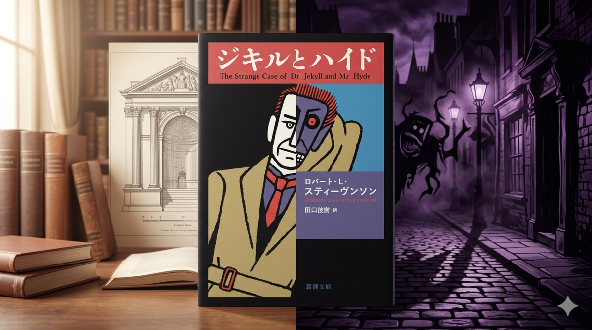 ロバート・L・スティーヴンソン　文学　ジキルとハイド　表紙　一人で生き抜く　書評ブログ　書評記事　読書記録　Gemini　AI