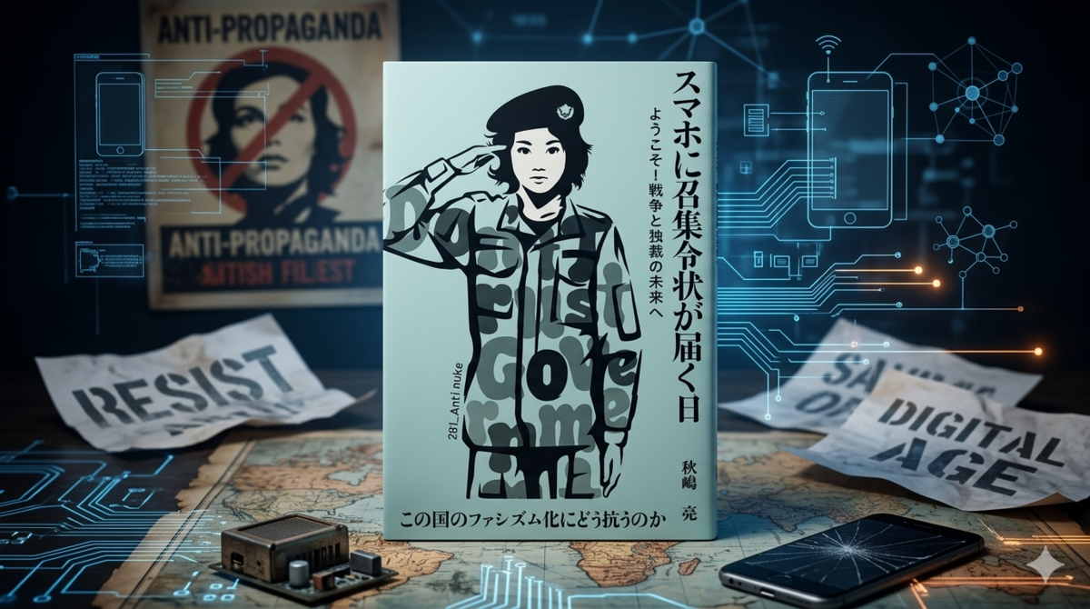 秋嶋亮　スマホに召集令状が届く日　社会　表紙　デジタル社会　一人で生き抜く　書評ブログ　書評記事　Gemini　AI