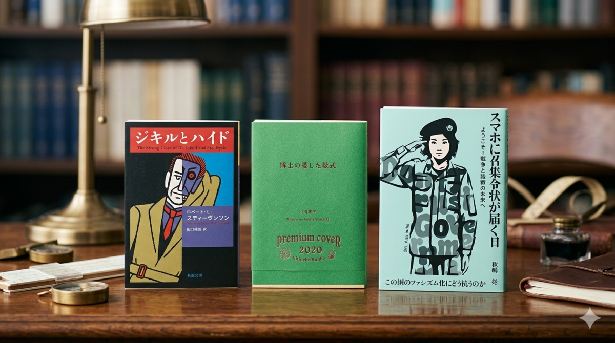 書籍　客観的　疑い　頼る　理由　一人で生き抜く　書評記事　書評ブログ　読書記録　ジキルとハイド　ロバート・L・スティーヴンソン　文学　小説　小川洋子　博士の愛した数式　数学　スマホに召集令状が届く日　秋嶋亮　社会　Gemini　AI