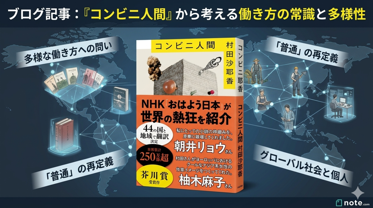 村田沙耶香　コンビニ人間　文学　表紙　小説　普通　常識　当たり前　Gemini　AI