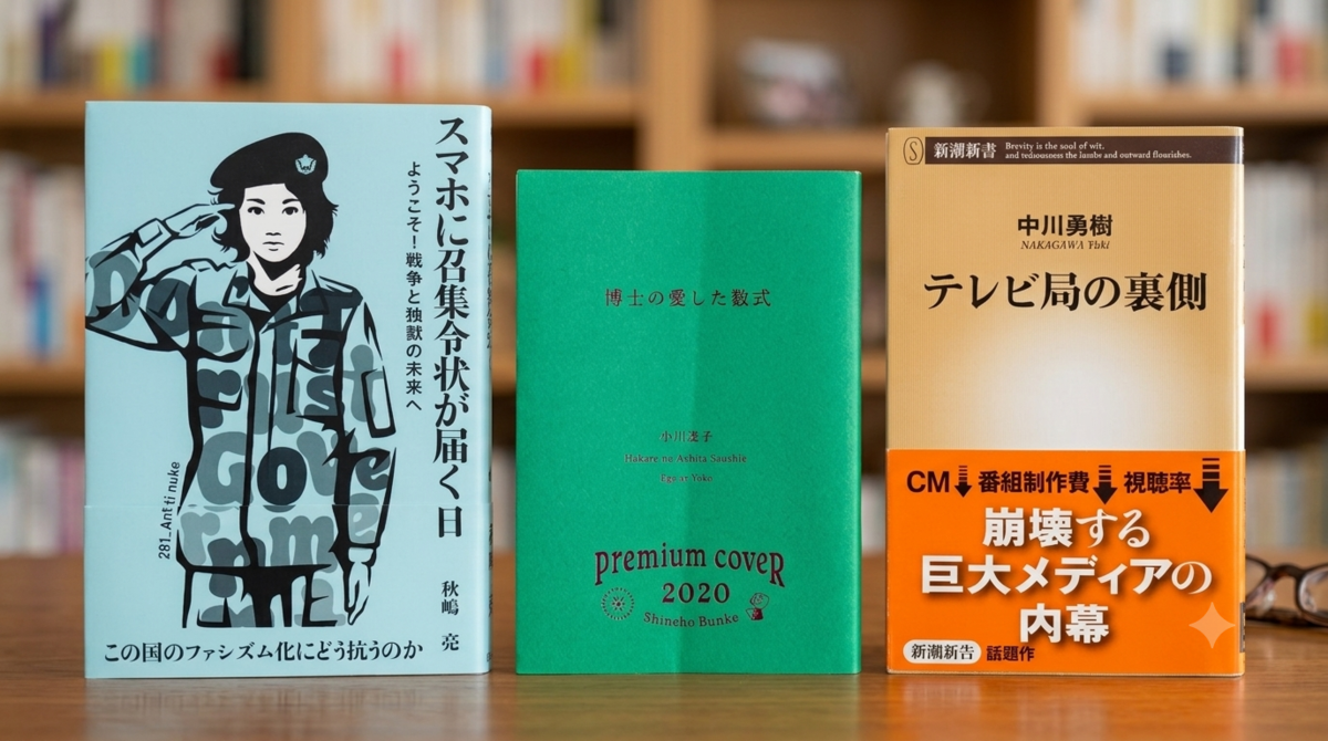 一人で生き抜く　書評記事　書評ブログ　書籍　3冊　読書記録　Gemini　AI　スマホに召集令状が届く日　秋嶋亮　博士の愛した数式　小川洋子　テレビ局の裏側　中川勇樹
