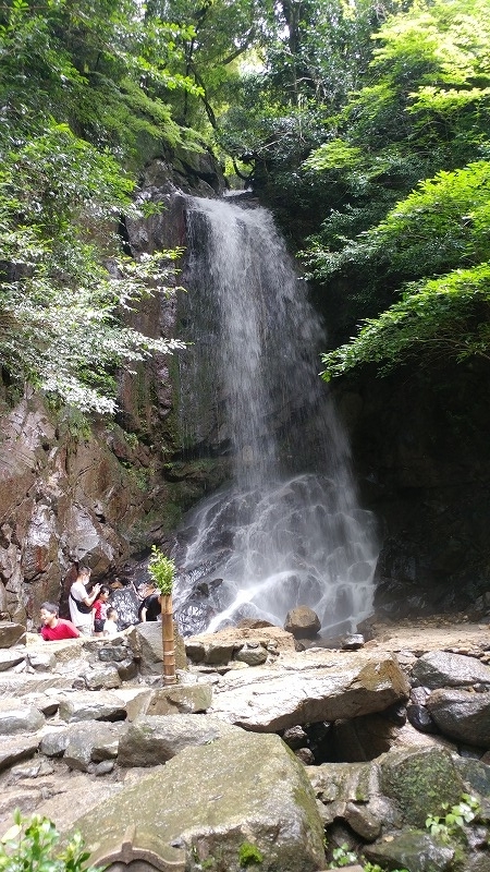 奈良県天理市 桃尾の滝 大迫力の滝壺で水遊び 子育てqピーの お出かけスポット3分レビュー