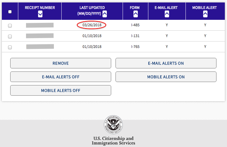 f:id:QueSeraSeraCA:20180504041420p:plain USCIS My Case --I-485/I-131/I-765