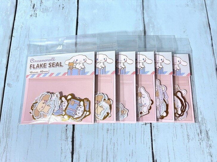 ダイソー サンリオのフレークシール シナモロール(トリップ)&times;6
