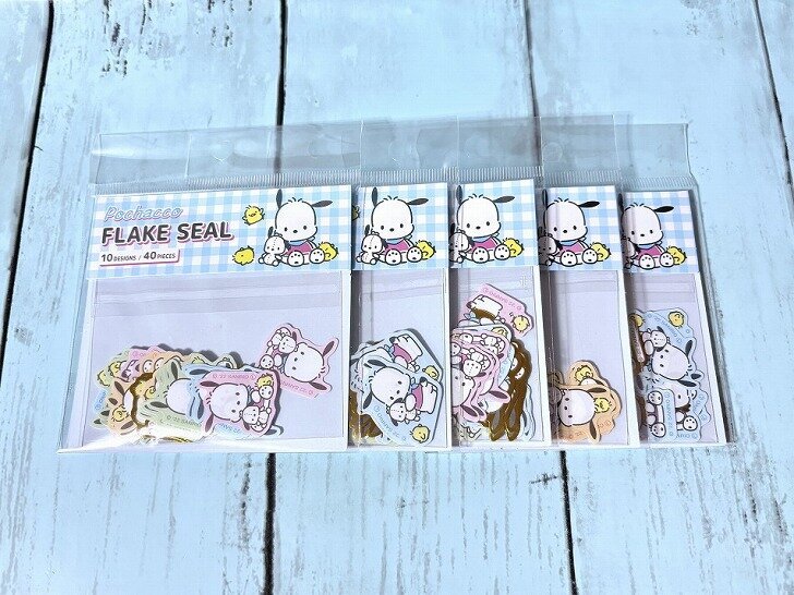 ダイソー サンリオのフレークシール ポチャッコ(フレンズ)&times;5