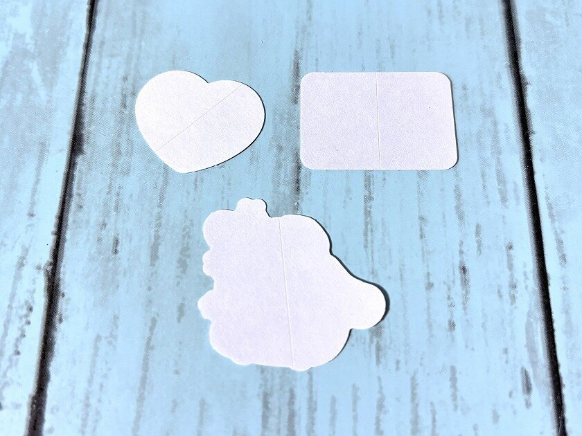 フレークシールの裏側&times;3種類