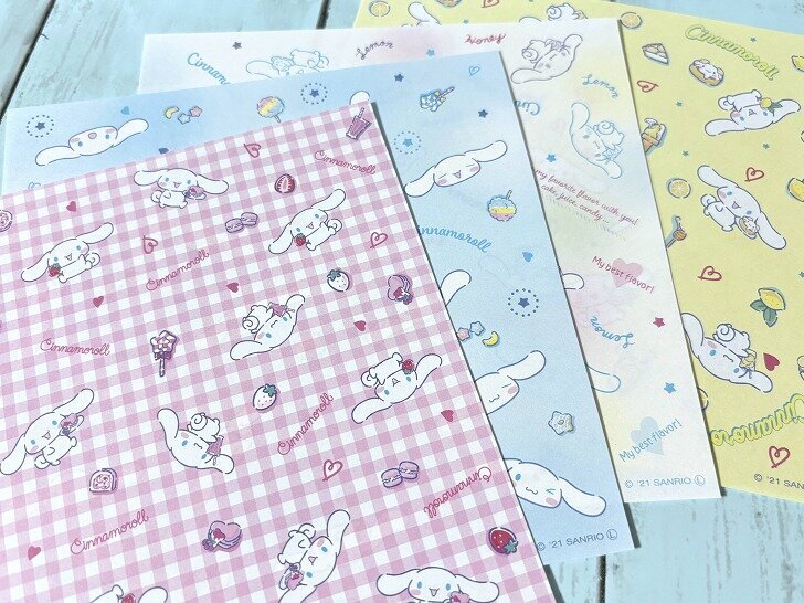 シナモロール デザインペーパー4枚(4柄)