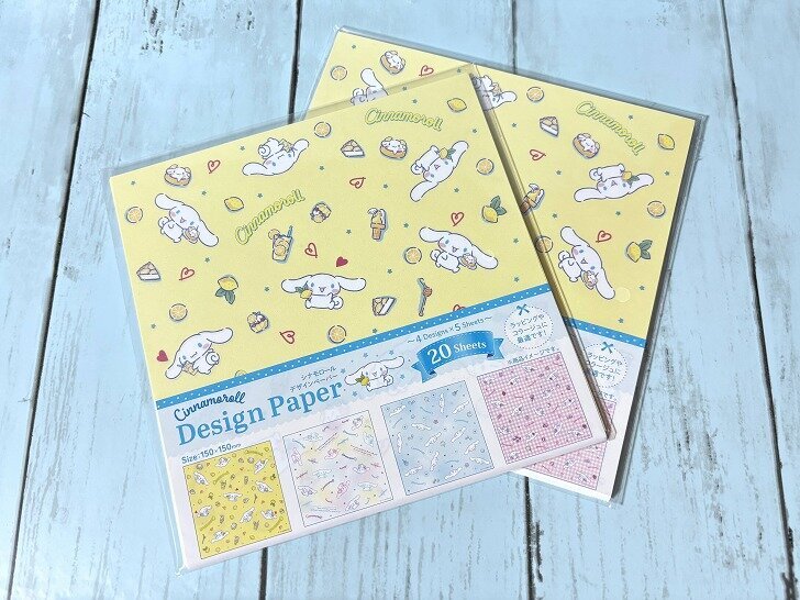 セリア サンリオのシナモロール デザインペーパー&times;2