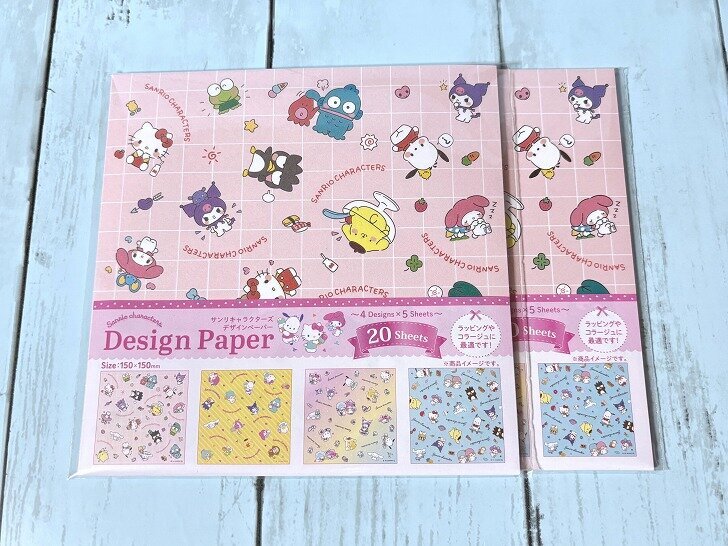 セリア サンリオのサンリオキャラクターズ デザインペーパー&times;2