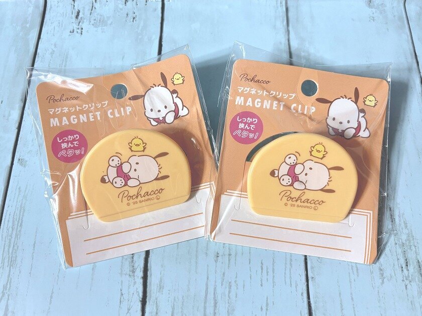 セリア サンリオのマグネットクリップ ポチャッコ×2