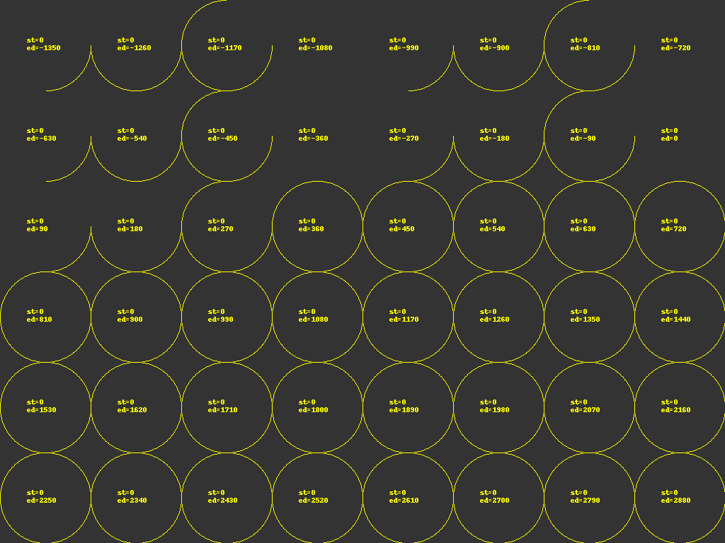 円弧の線が並んだ画像