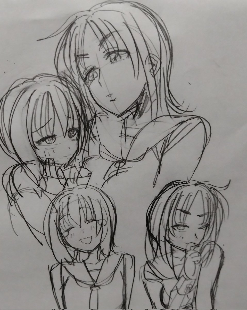 湯飲み茶碗先生が描いてくださった「遠ざかる世界」の練習FA3