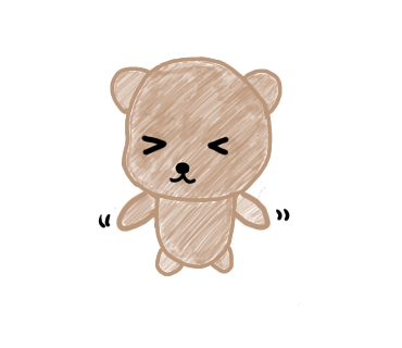 ジタバタしているクマちゃん