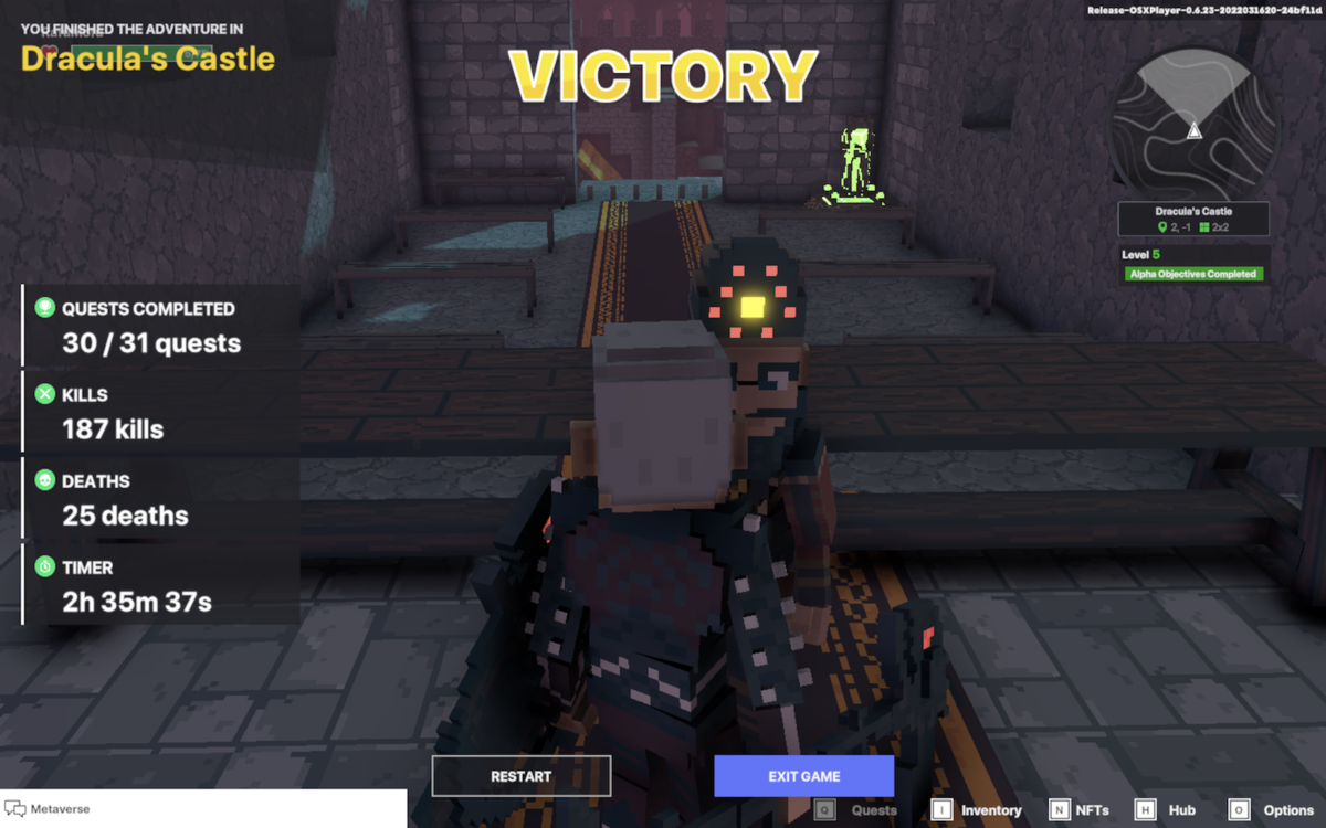 ドラキュラ城クリアの瞬間