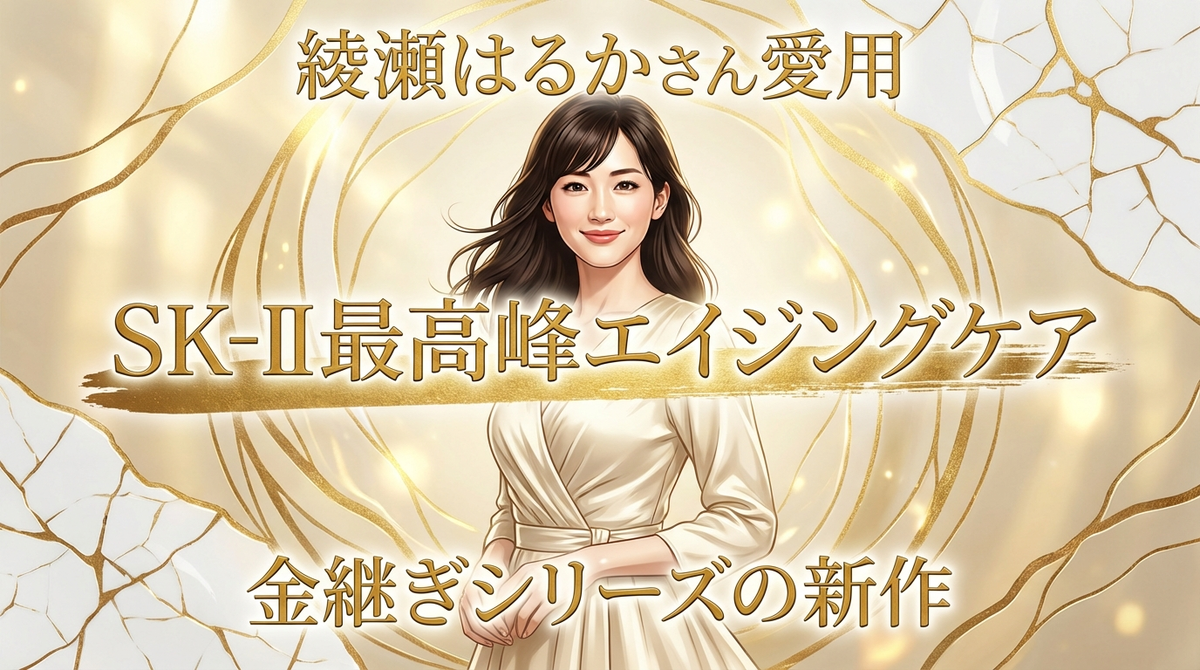 綾瀬はるかさん愛用！SK-II最高峰エイジングケア「金継ぎ」シリーズの