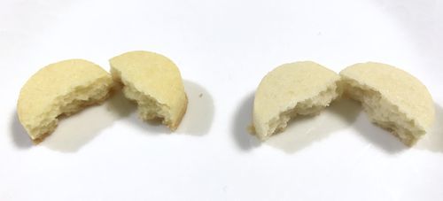 無印良品の国産素材でつくったクッキーの断面図