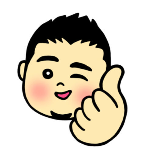 ぽっちゃり太った可愛い男性のサムズアップLINEスタンプ