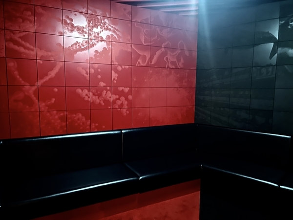 森山大道と蜷川実花のコラボカフェ 赤と黒の小部屋