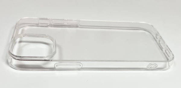 100円ショップキャンドゥのiPhone13mini用スマホケース 透明ソフト