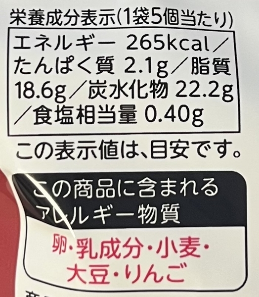 セブンイレブン ひとくちシュトーレンドーナッツ 5個入り シルビア 原材料名