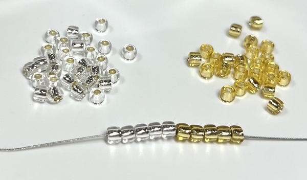 トーホービーズ 金銀レビュー 丸大ビーズ ダイソー購入品