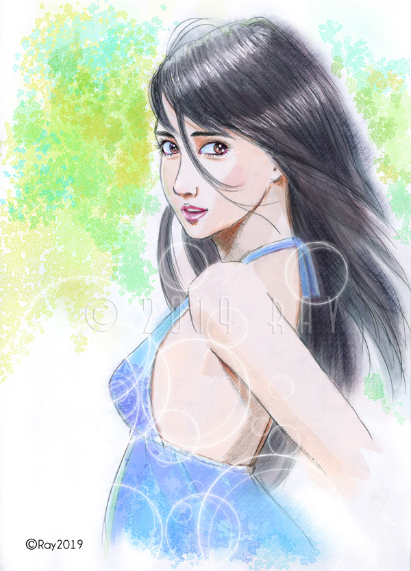 ドレス姿の女性のイラスト
