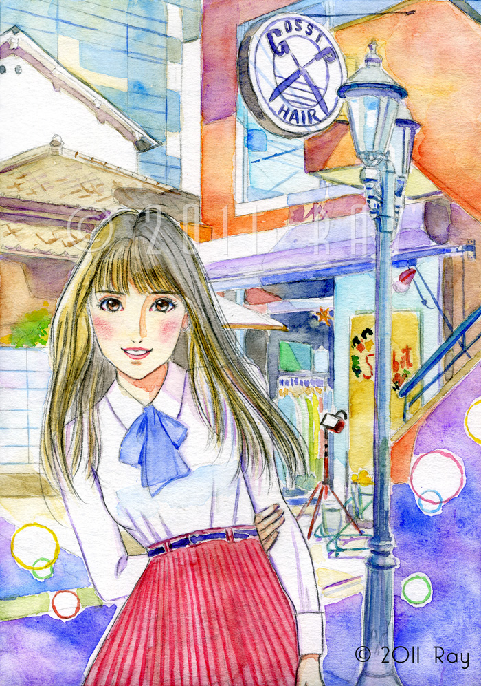 レトロチックなお店の前