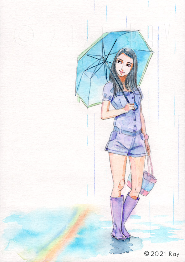雨上がりと虹