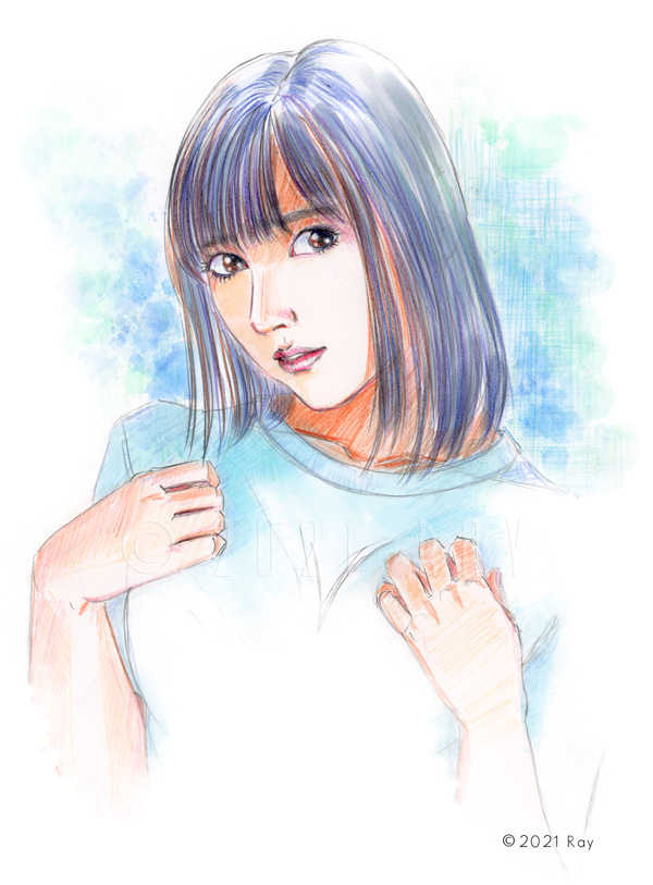 色鉛筆人物画