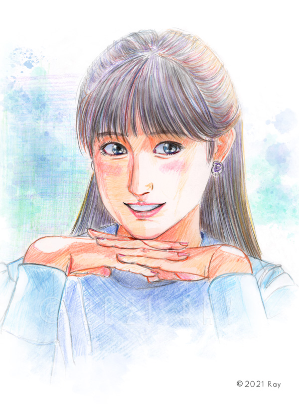 人物画　色鉛筆