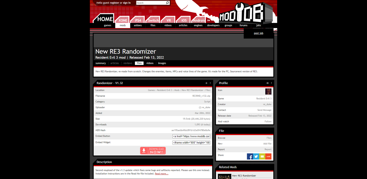 PC版 バイオハザード3（1999）ランダマイザー 導入方法 - RTA勢の