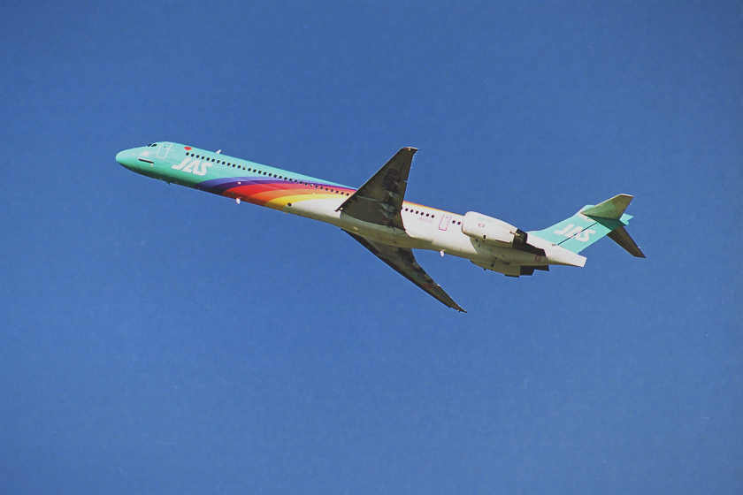 B777 200 JAS/黒澤明特別カラー JAS（日本エアシステム） レインボー