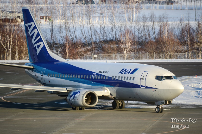 ANA 737-500「スーパードルフィン」で女満別から名古屋へ【冬の北海道