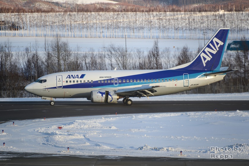 ANA 737-500「スーパードルフィン」で女満別から名古屋へ【冬の北海道
